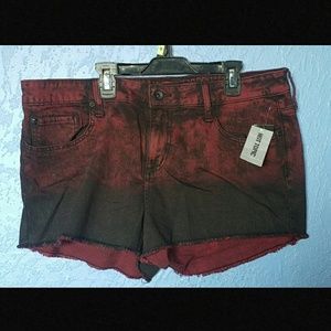 Red & Black jean shorts